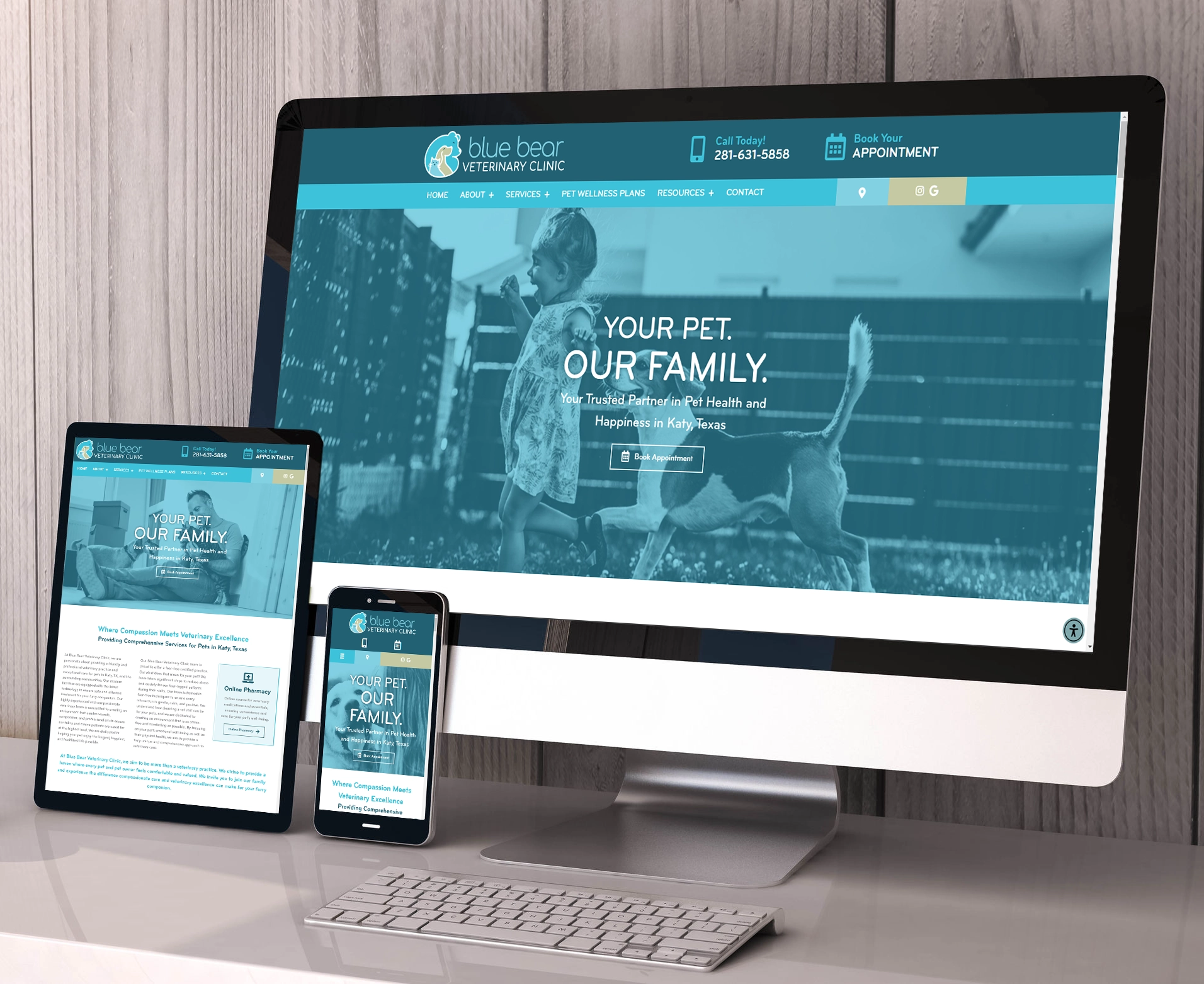 Blue Bear Veterinary Clinic Website
