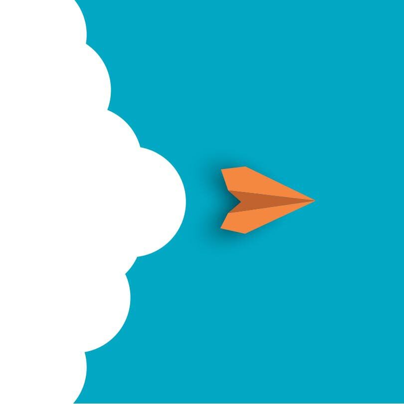orange plane square